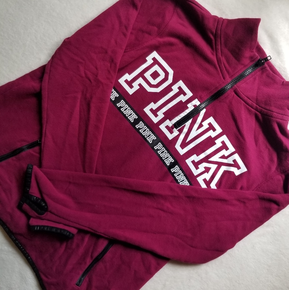 Victoria's Secret PINK Quarter Zip Sweatshirt S